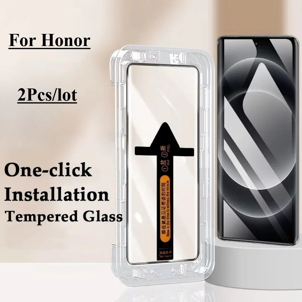 Screen Alignment Tool - 2枚入り 強化ガラス製画面保護フィルム Honor Magic 7 Lite