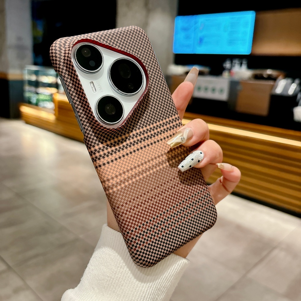 Huawei Pura 70 - 高級感のあるMagSafe対応フレームレスカーボンファイバーテクスチャPC製スマホケース Huawei Pura 80 Mate 70