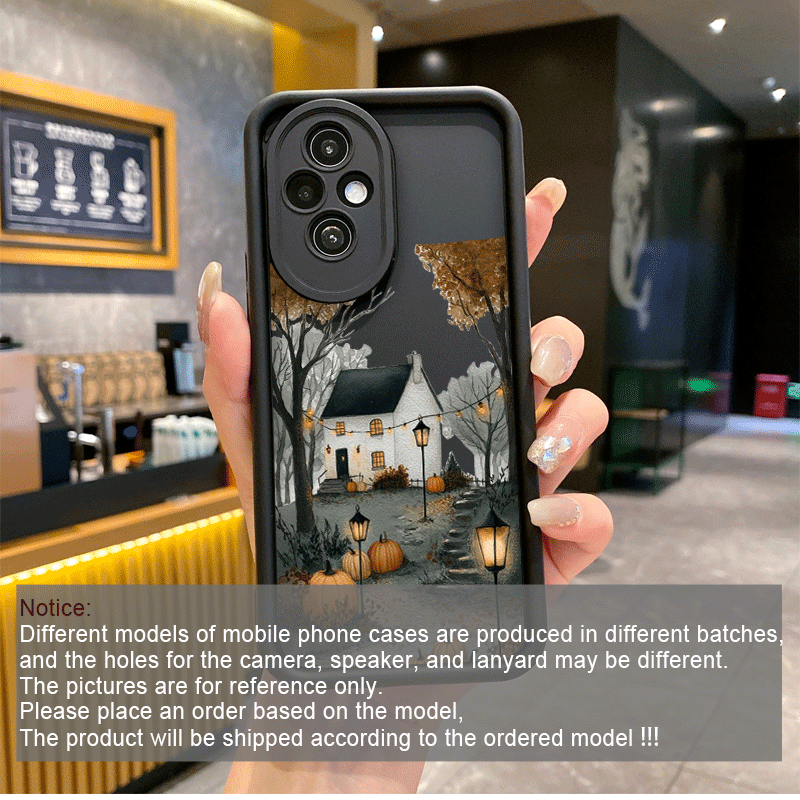レトロな田舎の建物と秋の風景のパターンが描かれたHonor  - Huawei Mate 60 のレビューと価格