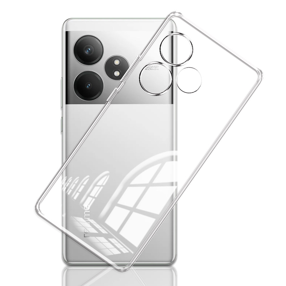 Realme gt 6t用の柔らかく透明なシリコンケース,耐 - Realme Gt 6 のレビューと価格