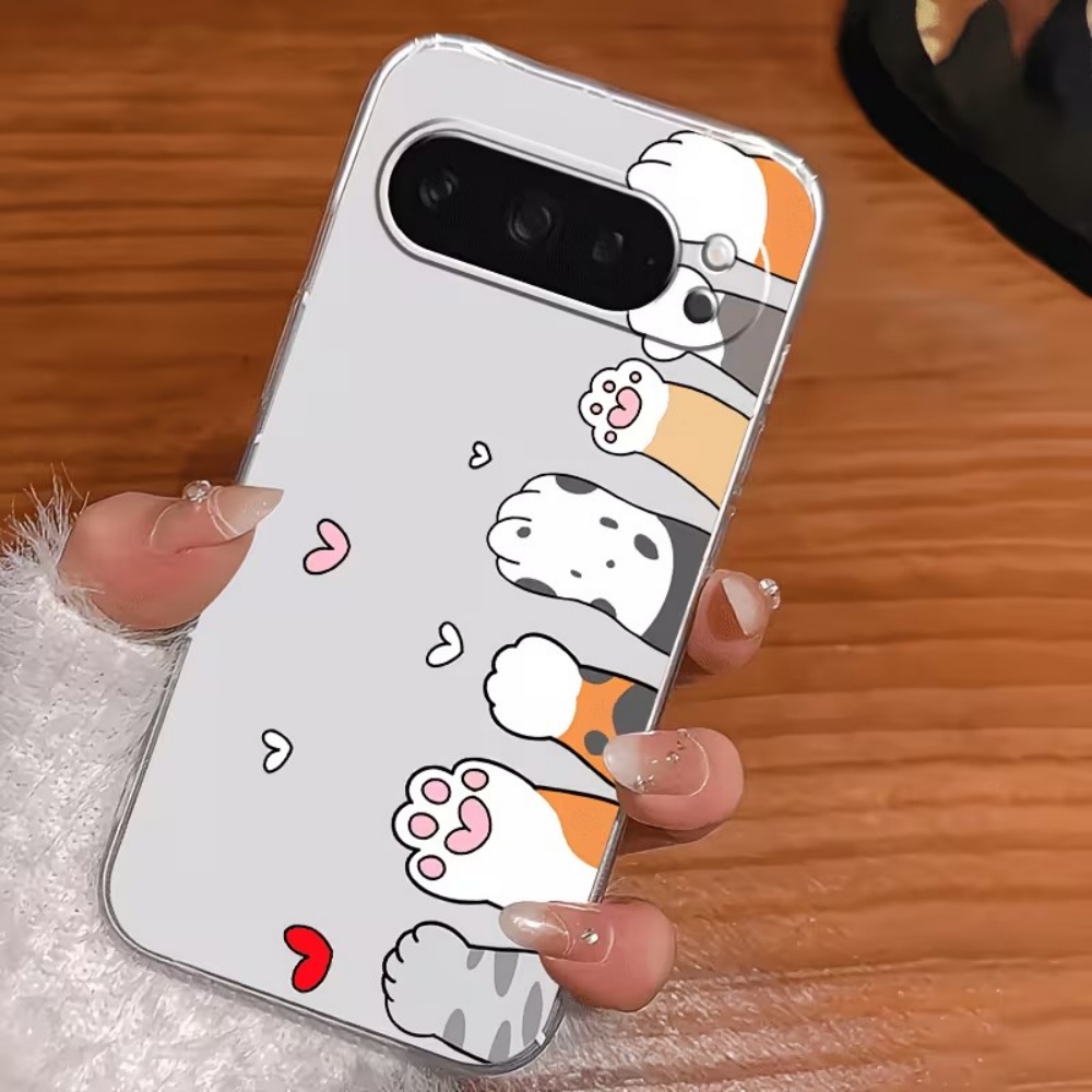 漫画猫の足跡クリスタルクリアシリコン製スマホケース Goog - Google Pixel 8A のレビューと価格