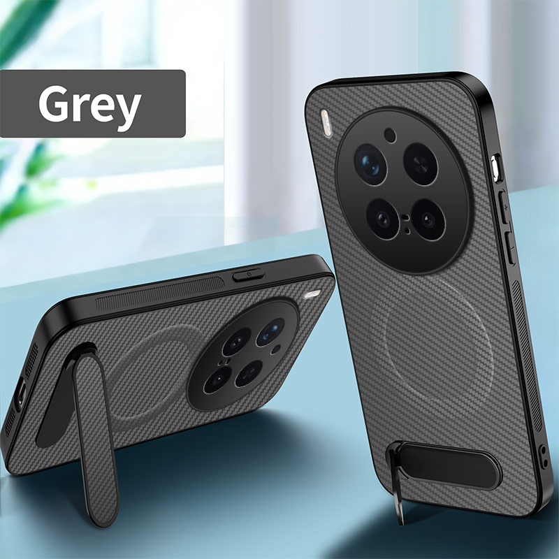 カーボンファイバーパターンスリムTPUエッジ磁気ケース VI - Vivo X200 のレビューと価格