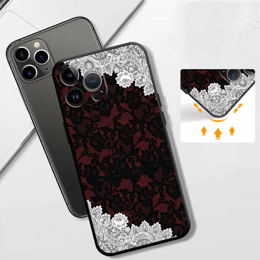 黒と赤のセクシーなレースのスマホケース Apple iPho - Apple Iphone 15 のレビューと価格