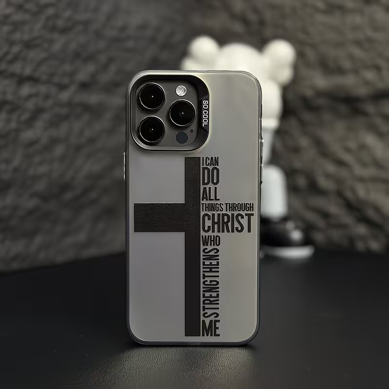 指紋防止クロス聖書柄iPhoneケース iPhone 17  - Apple Iphone 15 のレビューと価格