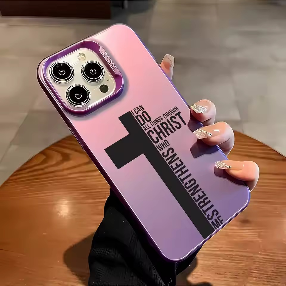 指紋防止クロス聖書柄iPhoneケース iPhone 17  - Apple Iphone 15 のレビューと価格