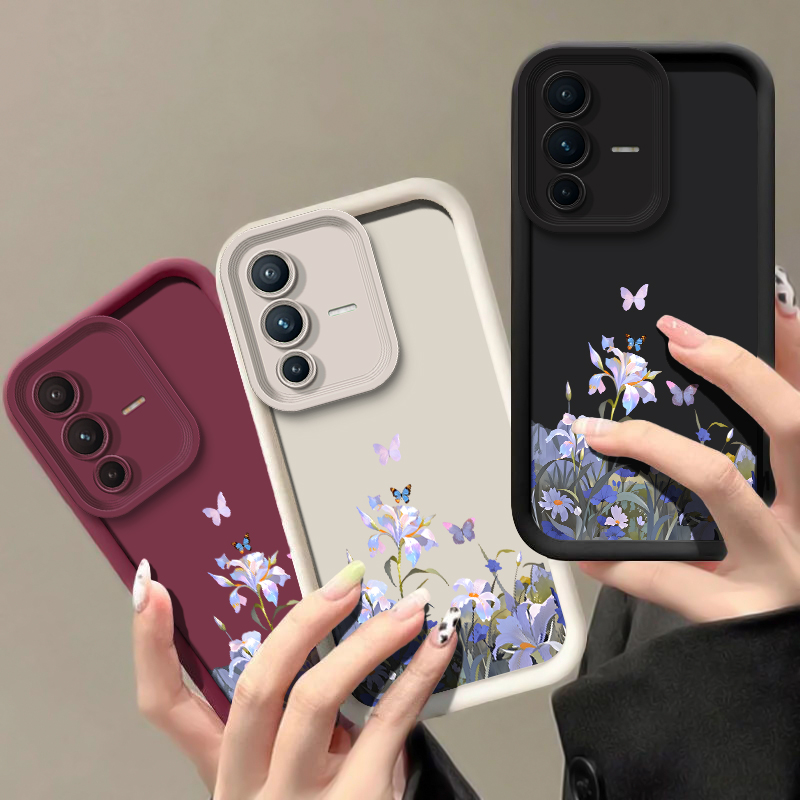 ファッションフラワーバタフライプリント携帯電話ケース Viv - Vivo X200 のレビューと価格
