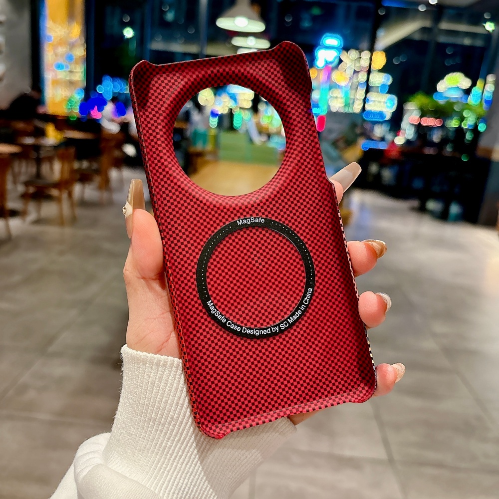 超薄型Magsafe対応カーボンファイバーテクスチャスマホケ - Huawei Pura 70 のレビューと価格