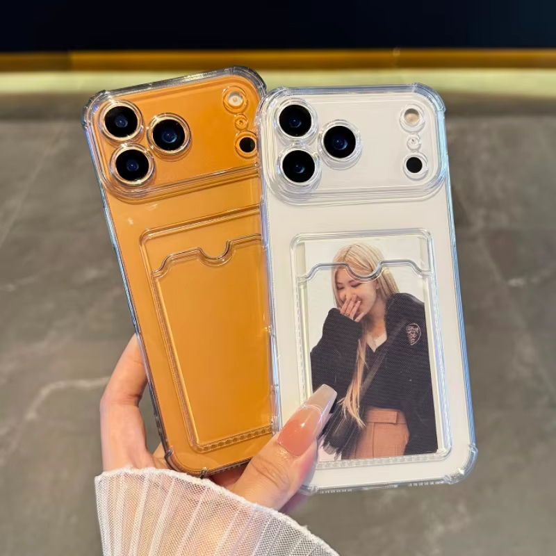 透明カードスロットホルダーケース iPhone 14 Plu - Camera Lens Protector のレビューと価格