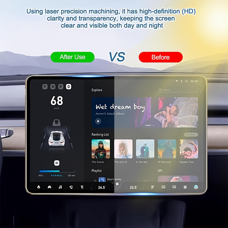 強化ガラススクリーンプロテクター テスラ モデルY YL 2 - Matte Anti Glare Screen のレビューと価格