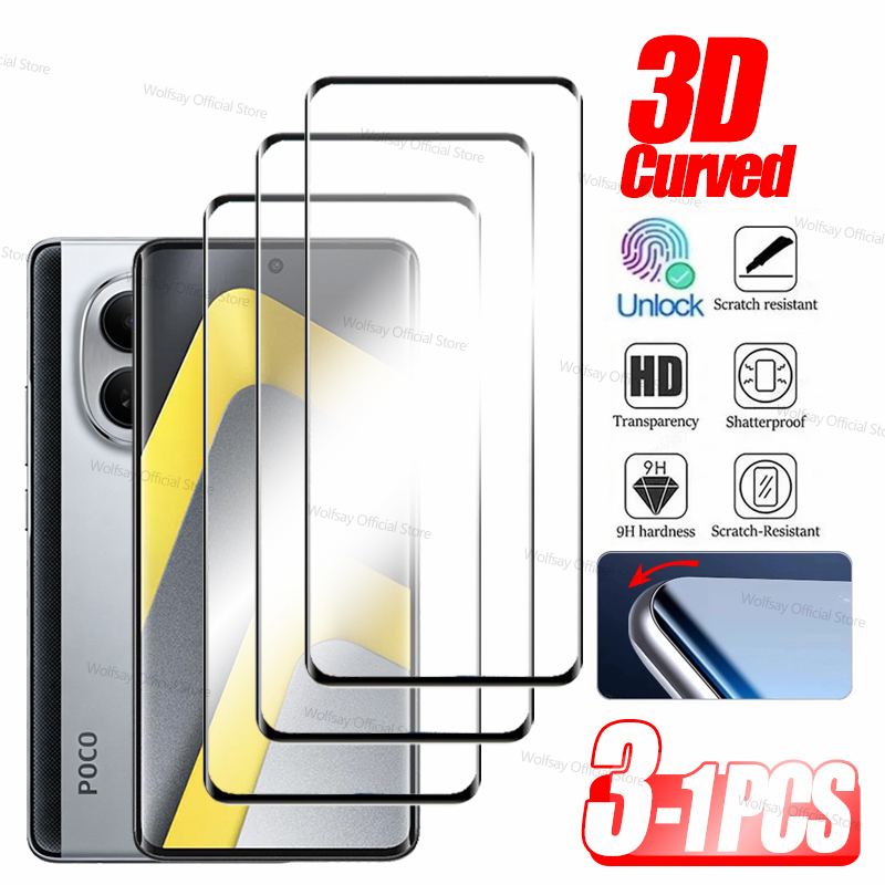 3/2/1個入り Xiaomi Poco M8用3D曲面ガラ - Curved Edge Screen のレビューと価格