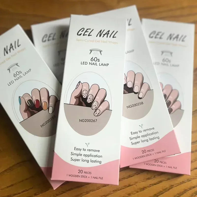 半透明の硬化ジェルネイルストリップ,防水パッチスライダー,長 - Full Cover Adhesive のレビューと価格