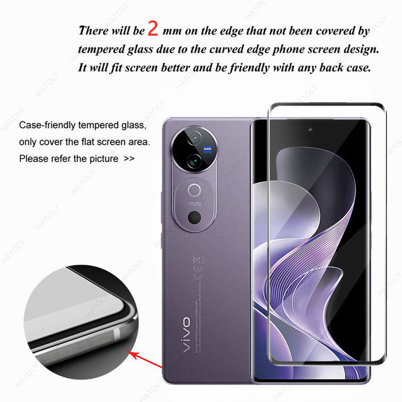 Vivo V405g用の3D強化ガラススクリーン,カメラレン - Vivo V40 のレビューと価格
